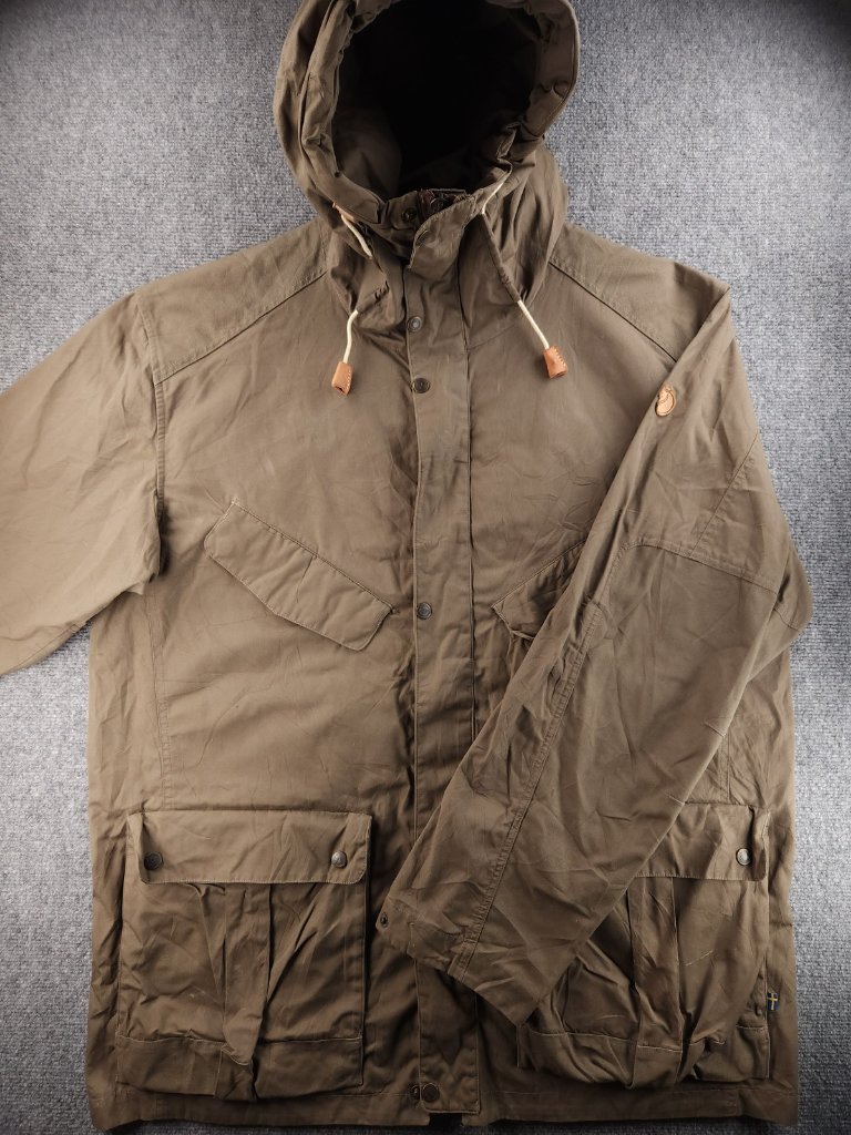 Fjallraven No. 68 Jacket Xl Hooded Green Full Zip G-1000 Pockets Outdoors Men